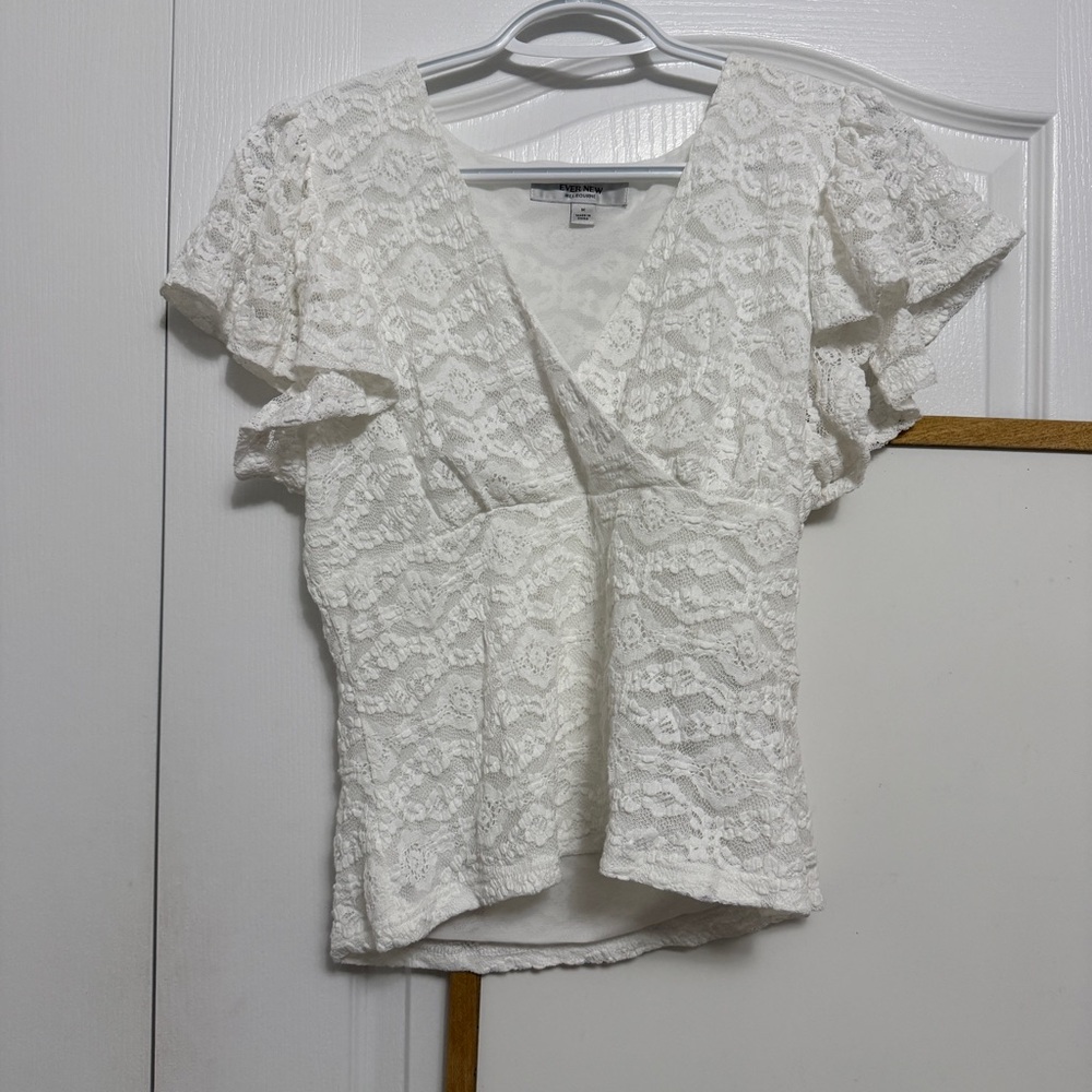 Ever New Cream Lace Blouse NWOT